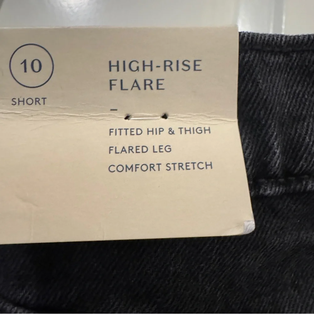 Universal Thread High Rise Flare Pants Black Jeans Size 10 /S Short New NWT - Picture 8 of 12